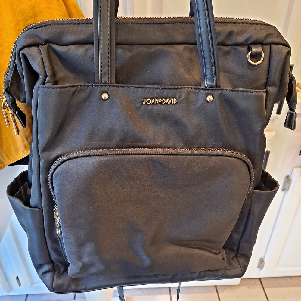 Joan & David Black Laptop Messenger Computer Backpack
